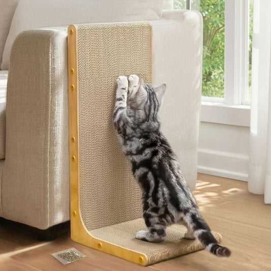 58cm L Shape Cardboard Cat Scratcher Bed