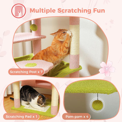 184cm Tall Cat Tree Tower for Large Cats