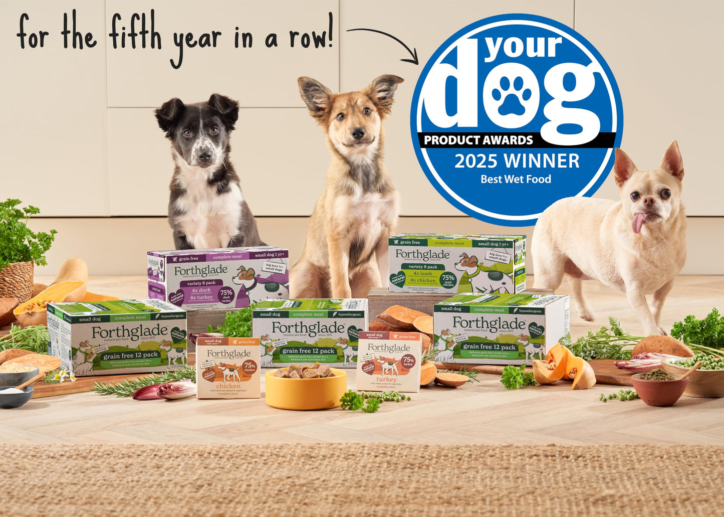 Forthglade Wet Dog Food Variety Pack - Small Dogs Grain Free, Hypoallergenic, Stomach Sensitive, Natural Ingredients, Chicken & Lamb with Veg