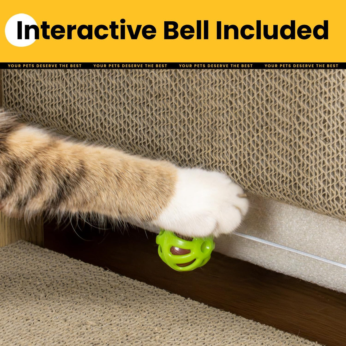 Conlun Cardboard Cat Scratcher,58 cm L Shape Scratch Pad