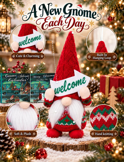 Advent Calendar 2026,Christmas Gnome Advent Calendar 2026 with 24 Gonks Decoration,24 Days Countdown Calendar,Christmas Tree Decorations,Xmas Ornaments Gonk Gifts