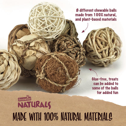 Rosewood Naturals Trio of Fun Balls (3pcs) Small Animal Toys