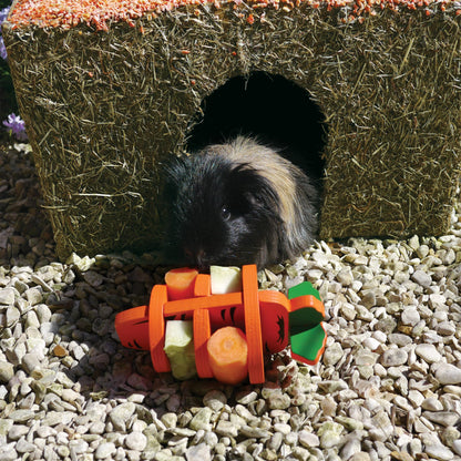 Rosewood Naturals Large Carrot Cottage for Small Animals - Edible Toy, Hay House, Den and Hideout for Rabbits, Guinea Pigs and Chinchillas