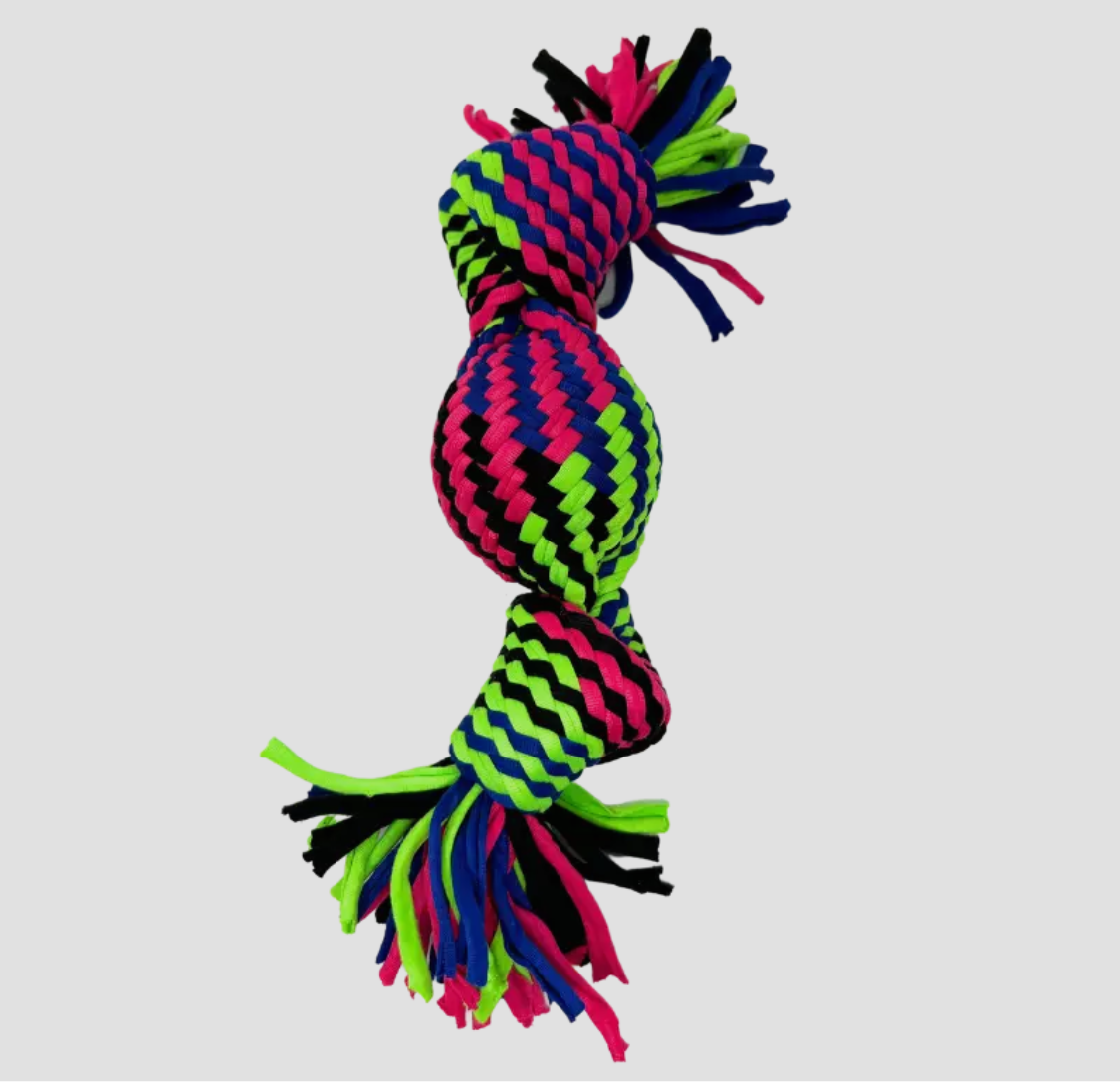 String Rubber Squeaky Rope Tug toy - Sayby’s Sanctuary 