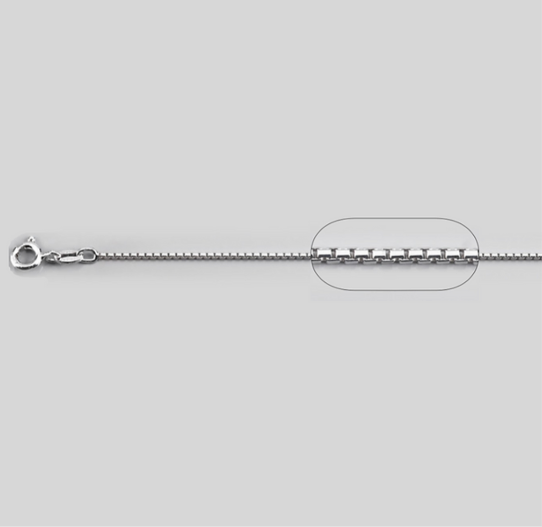 1.0mm Box Diamond Cut Chain Sterling Silver 925. FREE DELIVERY - Sayby’s Sanctuary 