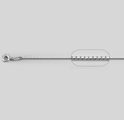 1.0mm Box Diamond Cut Chain Sterling Silver 925. FREE DELIVERY - Sayby’s Sanctuary 