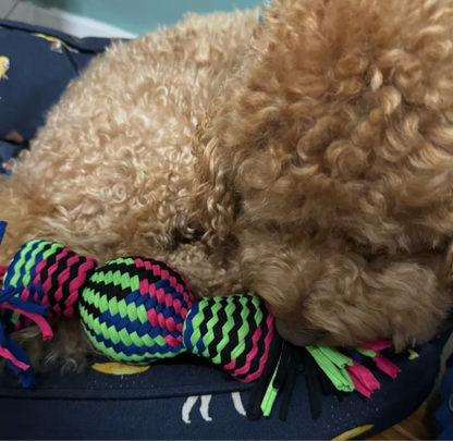 String Rubber Squeaky Rope Tug toy - Sayby’s Sanctuary 