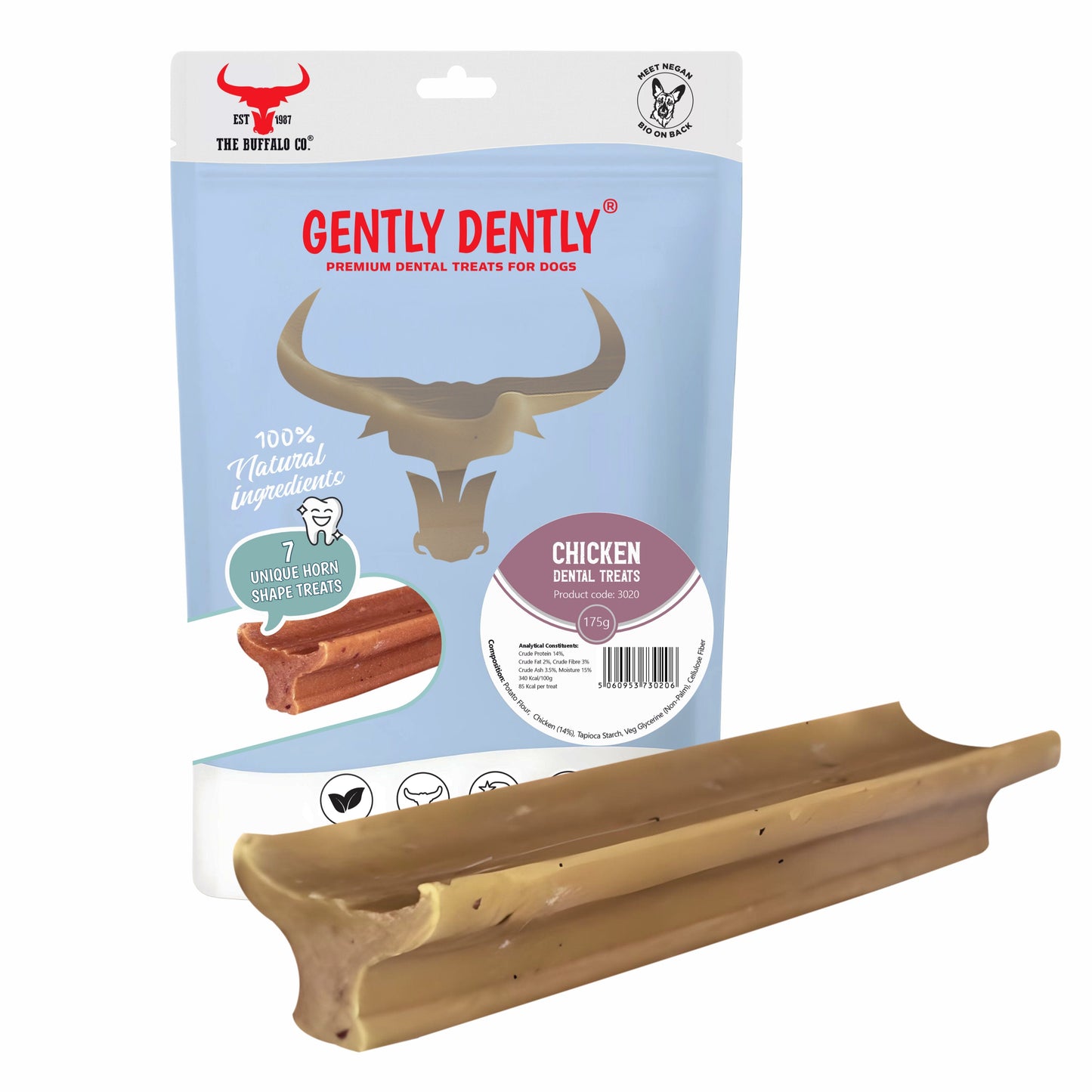 Gently Dently- Chicken Dental Treats for Dogs 175g