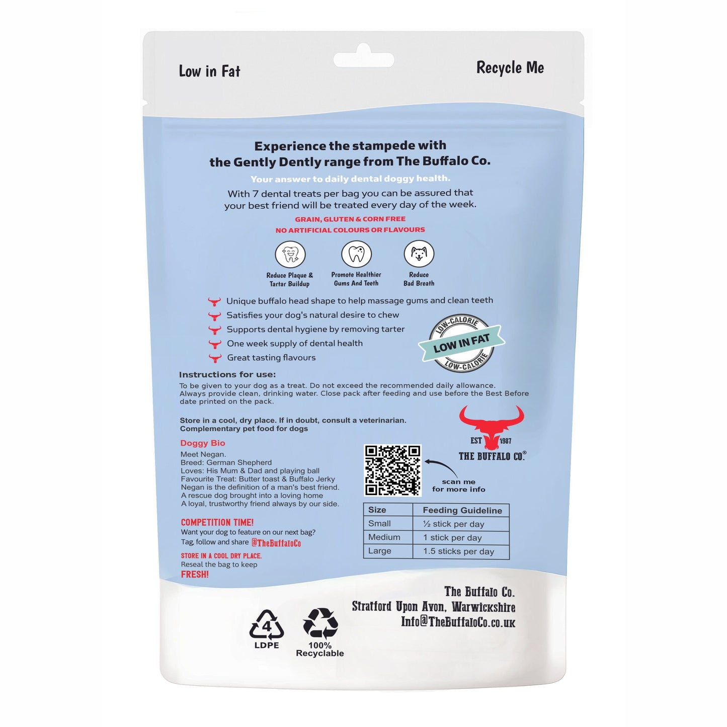 Gently Dently- Chicken Dental Treats for Dogs 175g