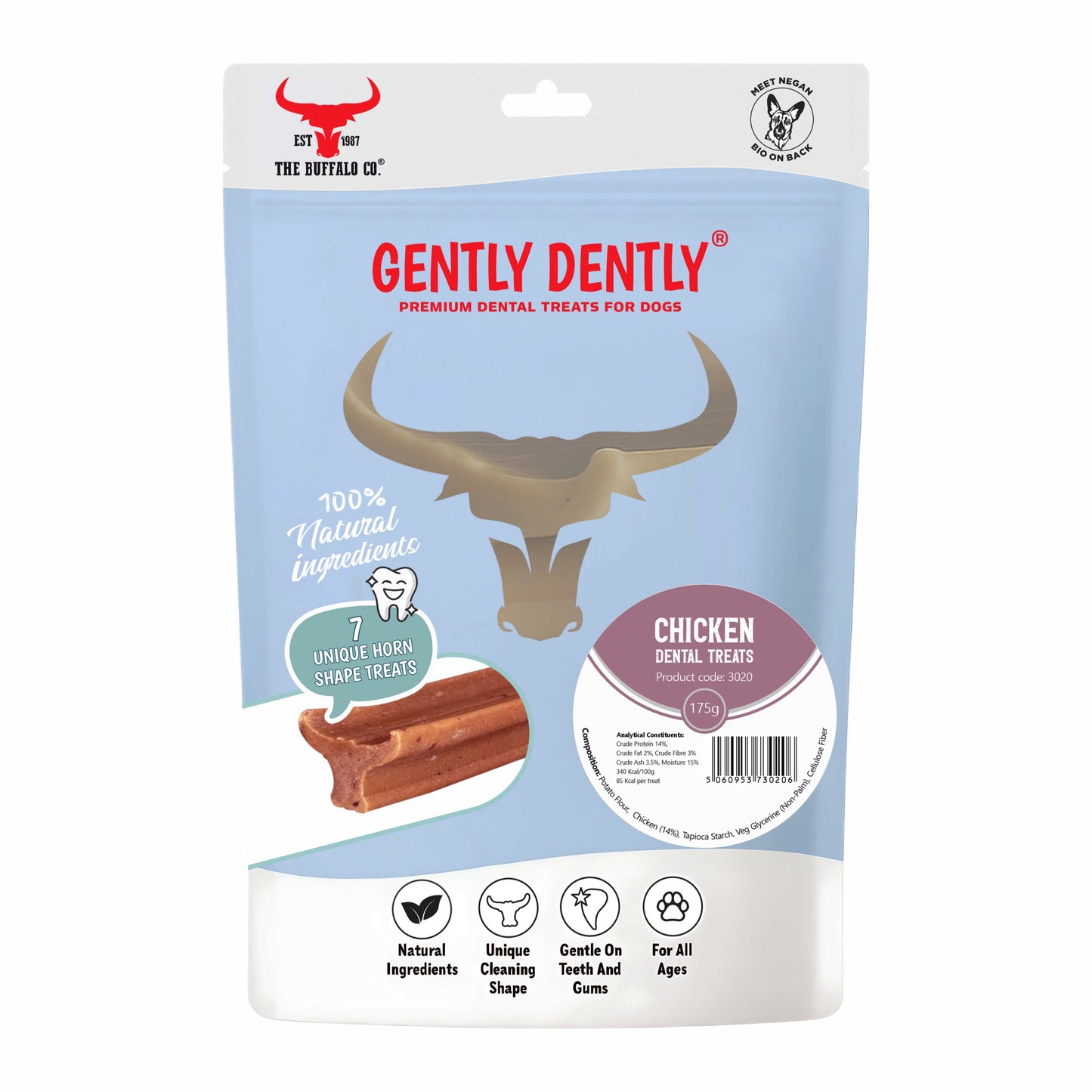 Gently Dently- Chicken Dental Treats for Dogs 175g