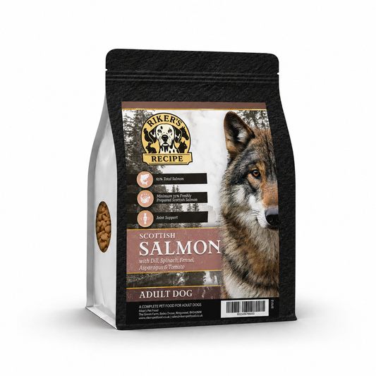 Riker’s Recipe Superfood 65 Grain Free Dog Food – Scottish Salmon 2kg