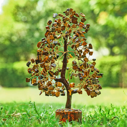 ABHISUBYA Tiger Eye Crystal Tree - Crystal Room Decor - Home Office Accessories - Spiritual Gifts for Women - Meditation Gifts - Sayby’s