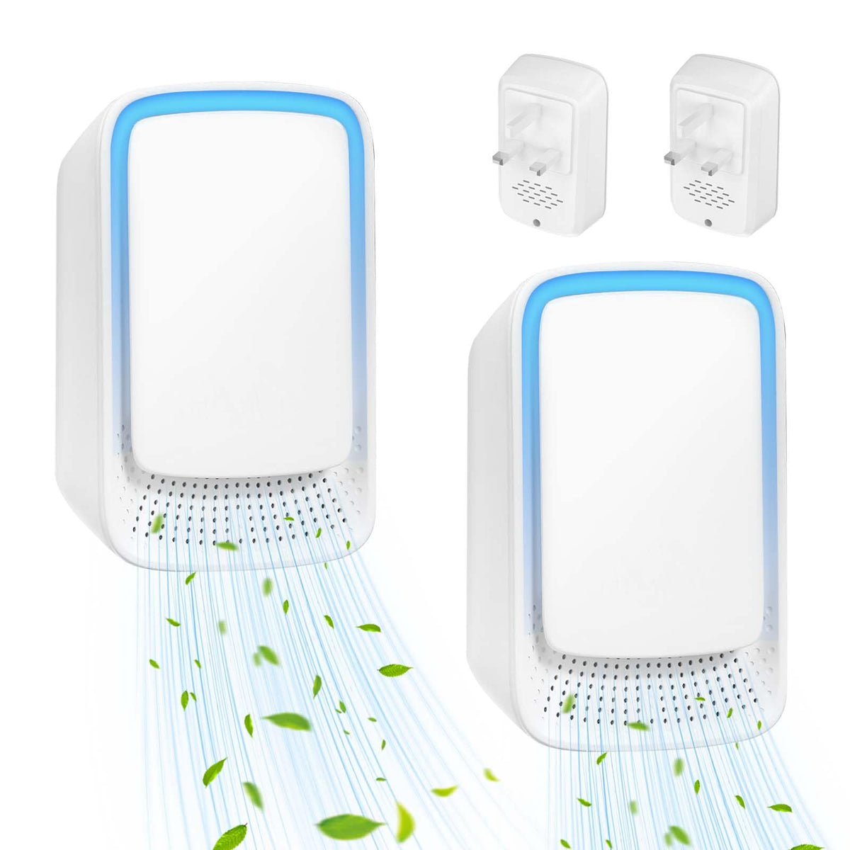 Air Purifier for Bedroom Home, 2 Pack Plug In Negative Ion Air Purifier, Portable Quiet Ioniser for Smokers, Reduces Odours from Pets/Toilet/Dust/Office/Home/Room (2) - Sayby’s