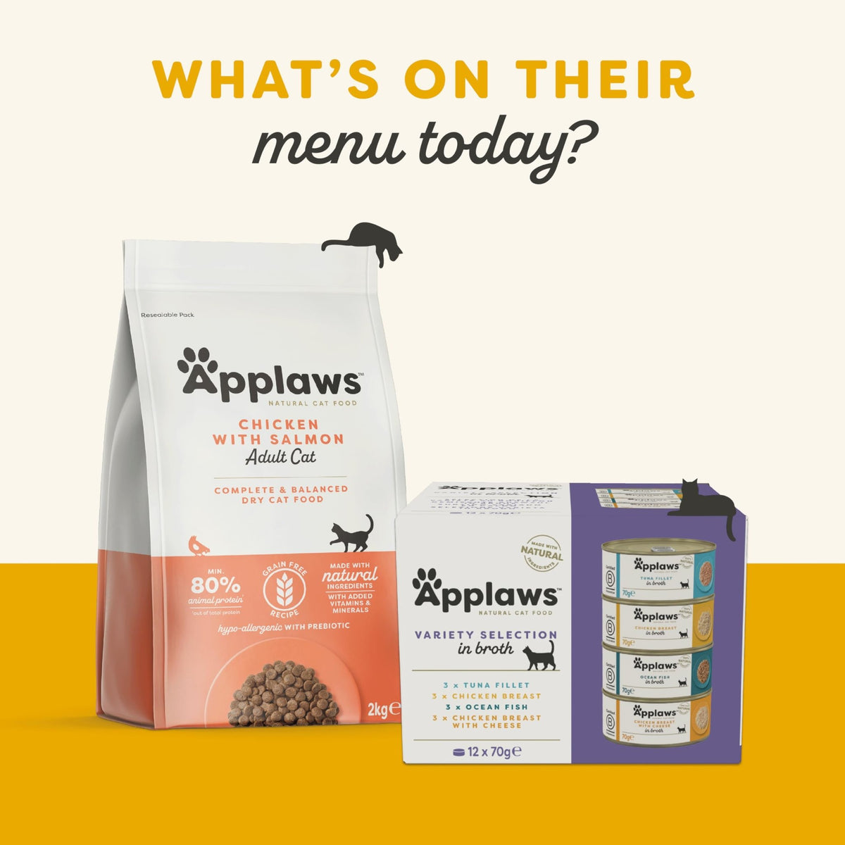 Applaws 100% Natural Wet Cat Food, Pouch Multipack Chicken Selection in Broth, 70 g (12 x 70 g Pouches) - Sayby’s