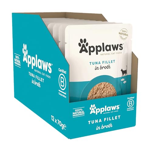 Applaws 100% Natural Wet Cat Food, Pouch Multipack Chicken Selection in Broth, 70 g (12 x 70 g Pouches) - Sayby’s