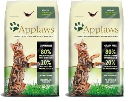 Applaws Natural Complete Dry Food for Adult Cats, Chicken with Lamb Grain Free, 2kg Bag - Sayby’s