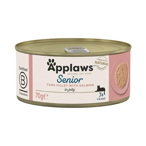Applaws Natural Senior Wet Cat Food, Chicken in a Soft Mousse 70g Tin (Pack of 24 x 70g Tins) - Sayby’s