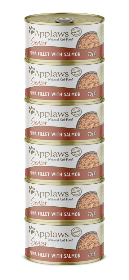 Applaws Natural Senior Wet Cat Food, Chicken in a Soft Mousse 70g Tin (Pack of 24 x 70g Tins) - Sayby’s