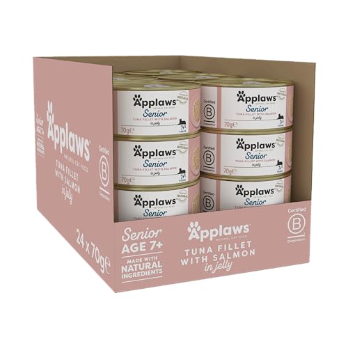 Applaws Natural Senior Wet Cat Food, Chicken in a Soft Mousse 70g Tin (Pack of 24 x 70g Tins) - Sayby’s