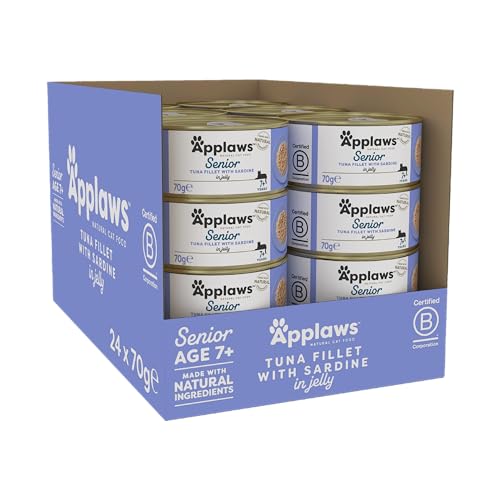 Applaws Natural Senior Wet Cat Food, Chicken in a Soft Mousse 70g Tin (Pack of 24 x 70g Tins) - Sayby’s