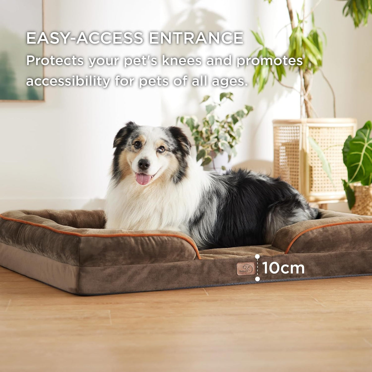Bedsure Dog Sofa Bed Extra Large - Washable Orthopedic Dog Beds and Couch with Removable Flannel Zipper Cover, XL Plus Waterproof Human Dog Bed for Adults, Squre Pet Bed - Sayby’s