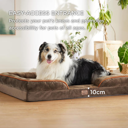 Bedsure Dog Sofa Bed Extra Large - Washable Orthopedic Dog Beds and Couch with Removable Flannel Zipper Cover, XL Plus Waterproof Human Dog Bed for Adults, Squre Pet Bed - Sayby’s