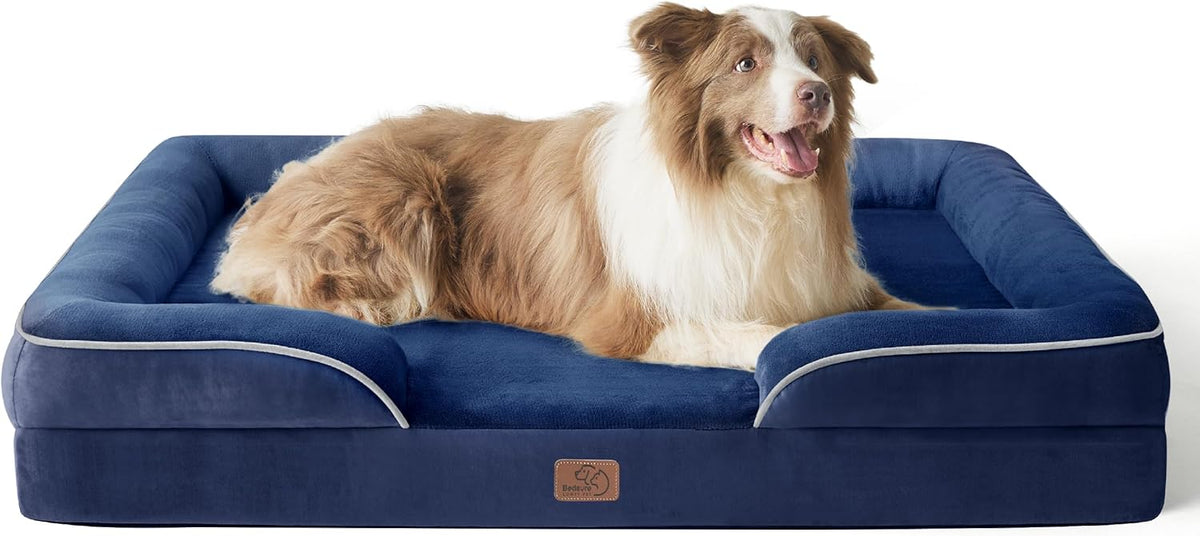 Bedsure Dog Sofa Bed Extra Large - Washable Orthopedic Dog Beds and Couch with Removable Flannel Zipper Cover, XL Plus Waterproof Human Dog Bed for Adults, Squre Pet Bed - Sayby’s