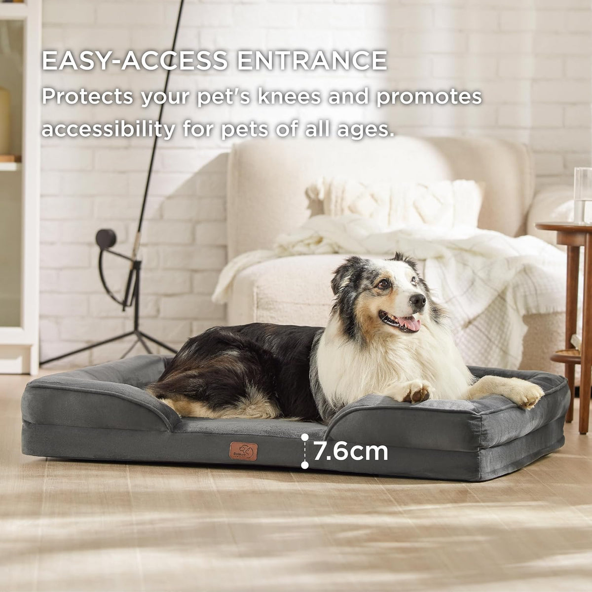 Bedsure Dog Sofa Bed Extra Large - Washable Orthopedic Dog Beds and Couch with Removable Flannel Zipper Cover, XL Plus Waterproof Human Dog Bed for Adults, Squre Pet Bed - Sayby’s