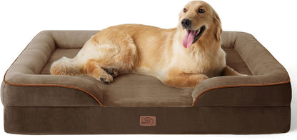 Bedsure Dog Sofa Bed Extra Large - Washable Orthopedic Dog Beds and Couch with Removable Flannel Zipper Cover, XL Plus Waterproof Human Dog Bed for Adults, Squre Pet Bed - Sayby’s