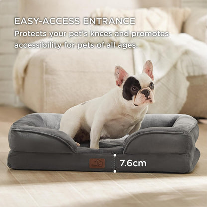 Bedsure Dog Sofa Bed Extra Large - Washable Orthopedic Dog Beds and Couch with Removable Flannel Zipper Cover, XL Plus Waterproof Human Dog Bed for Adults, Squre Pet Bed - Sayby’s