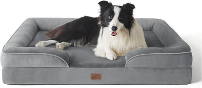 Bedsure Dog Sofa Bed Extra Large - Washable Orthopedic Dog Beds and Couch with Removable Flannel Zipper Cover, XL Plus Waterproof Human Dog Bed for Adults, Squre Pet Bed - Sayby’s