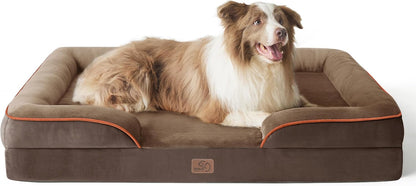 Bedsure Dog Sofa Bed Extra Large - Washable Orthopedic Dog Beds and Couch with Removable Flannel Zipper Cover, XL Plus Waterproof Human Dog Bed for Adults, Squre Pet Bed - Sayby’s