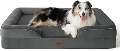 Bedsure Dog Sofa Bed Extra Large - Washable Orthopedic Dog Beds and Couch with Removable Flannel Zipper Cover, XL Plus Waterproof Human Dog Bed for Adults, Squre Pet Bed - Sayby’s