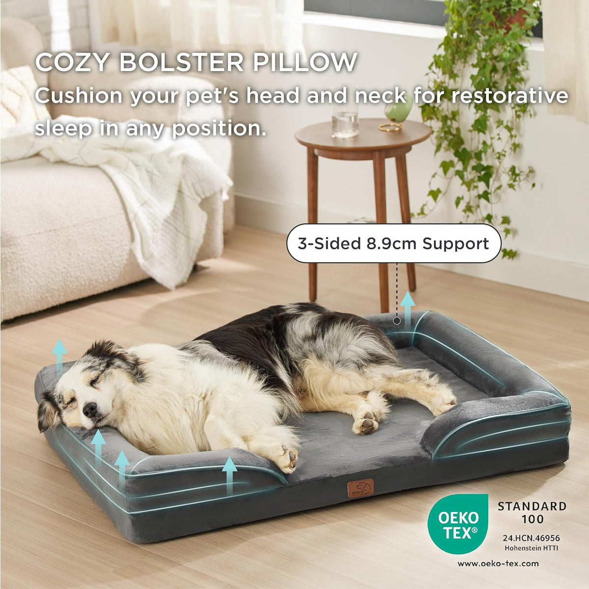 Bedsure Dog Sofa Bed Extra Large - Washable Orthopedic Dog Beds and Couch with Removable Flannel Zipper Cover, XL Plus Waterproof Human Dog Bed for Adults, Squre Pet Bed - Sayby’s
