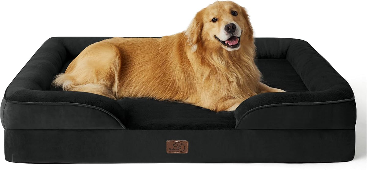 Bedsure Dog Sofa Bed Extra Large - Washable Orthopedic Dog Beds and Couch with Removable Flannel Zipper Cover, XL Plus Waterproof Human Dog Bed for Adults, Squre Pet Bed - Sayby’s