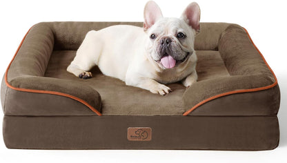 Bedsure Dog Sofa Bed Extra Large - Washable Orthopedic Dog Beds and Couch with Removable Flannel Zipper Cover, XL Plus Waterproof Human Dog Bed for Adults, Squre Pet Bed - Sayby’s