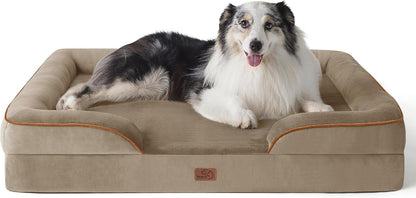 Bedsure Dog Sofa Bed Extra Large - Washable Orthopedic Dog Beds and Couch with Removable Flannel Zipper Cover, XL Plus Waterproof Human Dog Bed for Adults, Squre Pet Bed - Sayby’s