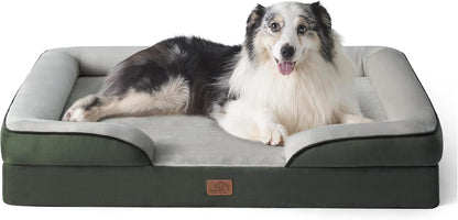 Bedsure Dog Sofa Bed Extra Large - Washable Orthopedic Dog Beds and Couch with Removable Flannel Zipper Cover, XL Plus Waterproof Human Dog Bed for Adults, Squre Pet Bed - Sayby’s
