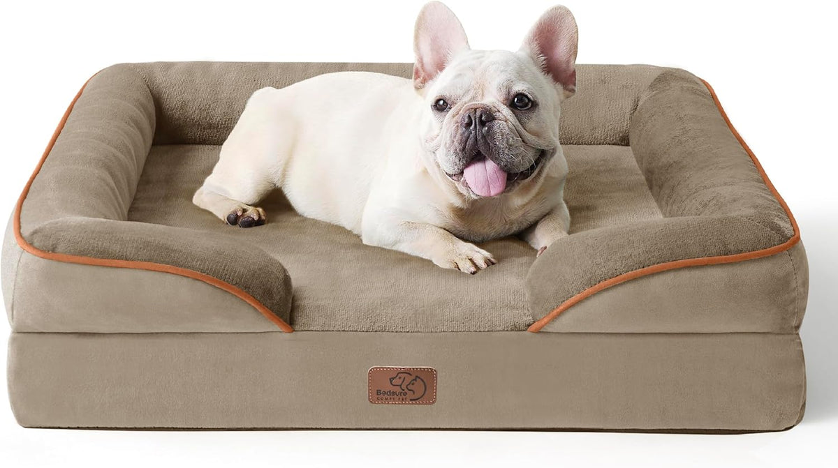 Bedsure Dog Sofa Bed Extra Large - Washable Orthopedic Dog Beds and Couch with Removable Flannel Zipper Cover, XL Plus Waterproof Human Dog Bed for Adults, Squre Pet Bed - Sayby’s