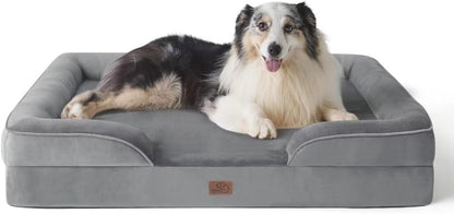 Bedsure Dog Sofa Bed Extra Large - Washable Orthopedic Dog Beds and Couch with Removable Flannel Zipper Cover, XL Plus Waterproof Human Dog Bed for Adults, Squre Pet Bed - Sayby’s
