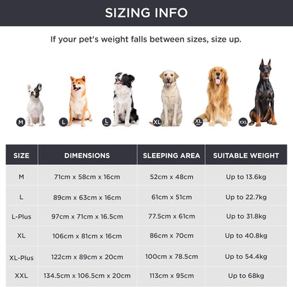 Bedsure Dog Sofa Bed Extra Large - Washable Orthopedic Dog Beds and Couch with Removable Flannel Zipper Cover, XL Plus Waterproof Human Dog Bed for Adults, Squre Pet Bed - Sayby’s