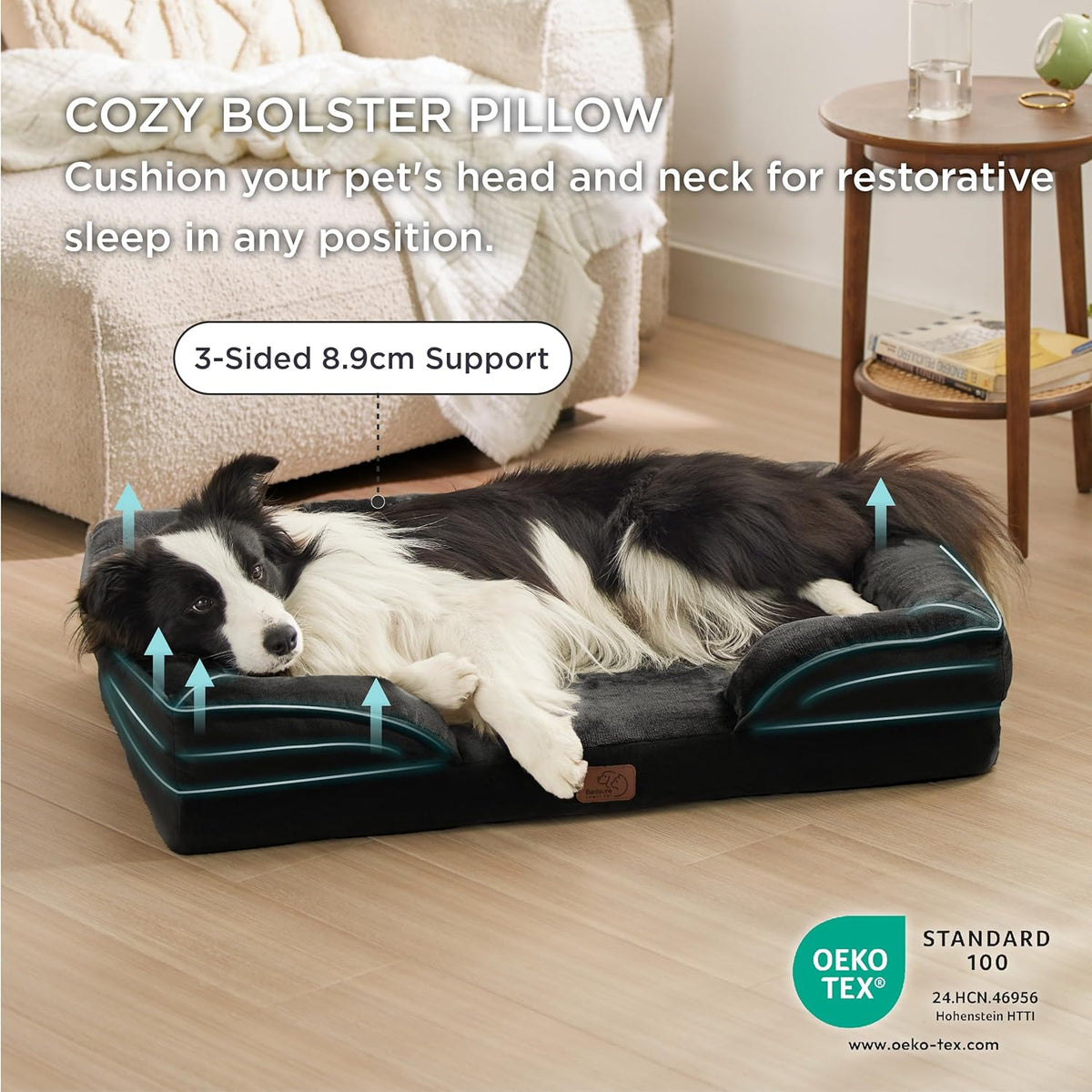 Bedsure Dog Sofa Bed Extra Large - Washable Orthopedic Dog Beds and Couch with Removable Flannel Zipper Cover, XL Plus Waterproof Human Dog Bed for Adults, Squre Pet Bed - Sayby’s