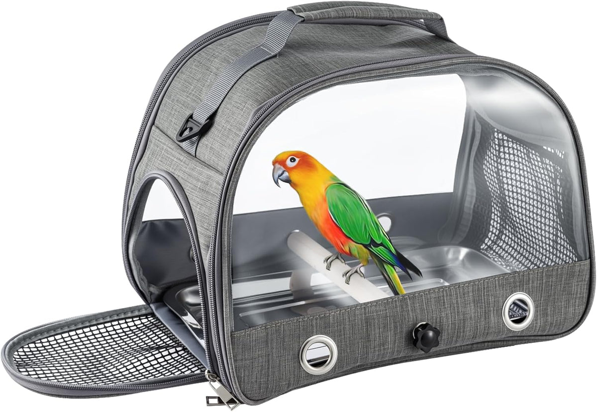 Bird Travel Carrier Portable Small Bird Carrier Breathable Collapsible Travel Bag for Parrot Parakeet Budgie Cockatiel - Sayby’s