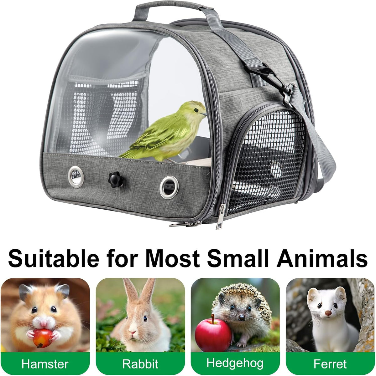 Bird Travel Carrier Portable Small Bird Carrier Breathable Collapsible Travel Bag for Parrot Parakeet Budgie Cockatiel - Sayby’s