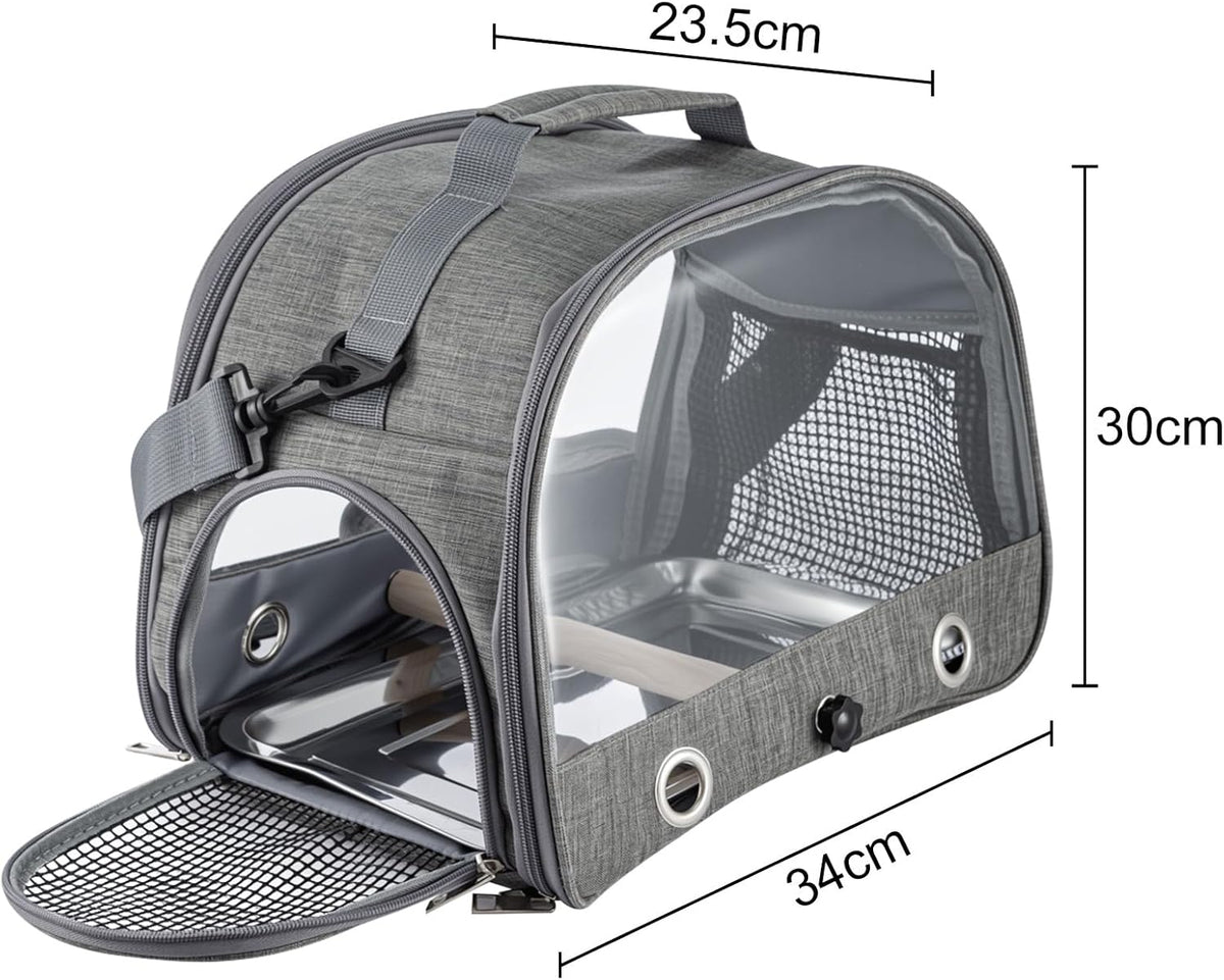 Bird Travel Carrier Portable Small Bird Carrier Breathable Collapsible Travel Bag for Parrot Parakeet Budgie Cockatiel - Sayby’s