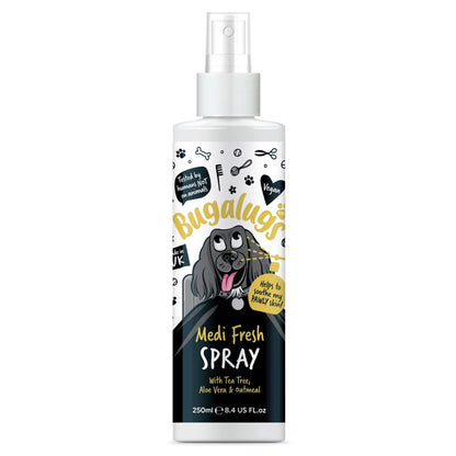 BUGALUGS Dog Shampoo for Itchy Skin, Medi Fresh Natural Safe Sensitive Formula - Soothing Skin Cooling For Skin Irritation and anti itch - Sayby’s