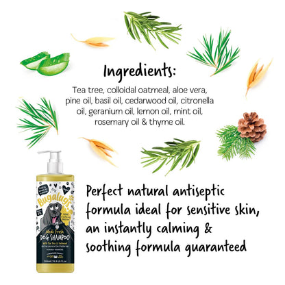BUGALUGS Dog Shampoo for Itchy Skin, Medi Fresh Natural Safe Sensitive Formula - Soothing Skin Cooling For Skin Irritation and anti itch - Sayby’s