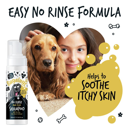 BUGALUGS Dog Shampoo for Itchy Skin, Medi Fresh Natural Safe Sensitive Formula - Soothing Skin Cooling For Skin Irritation and anti itch - Sayby’s