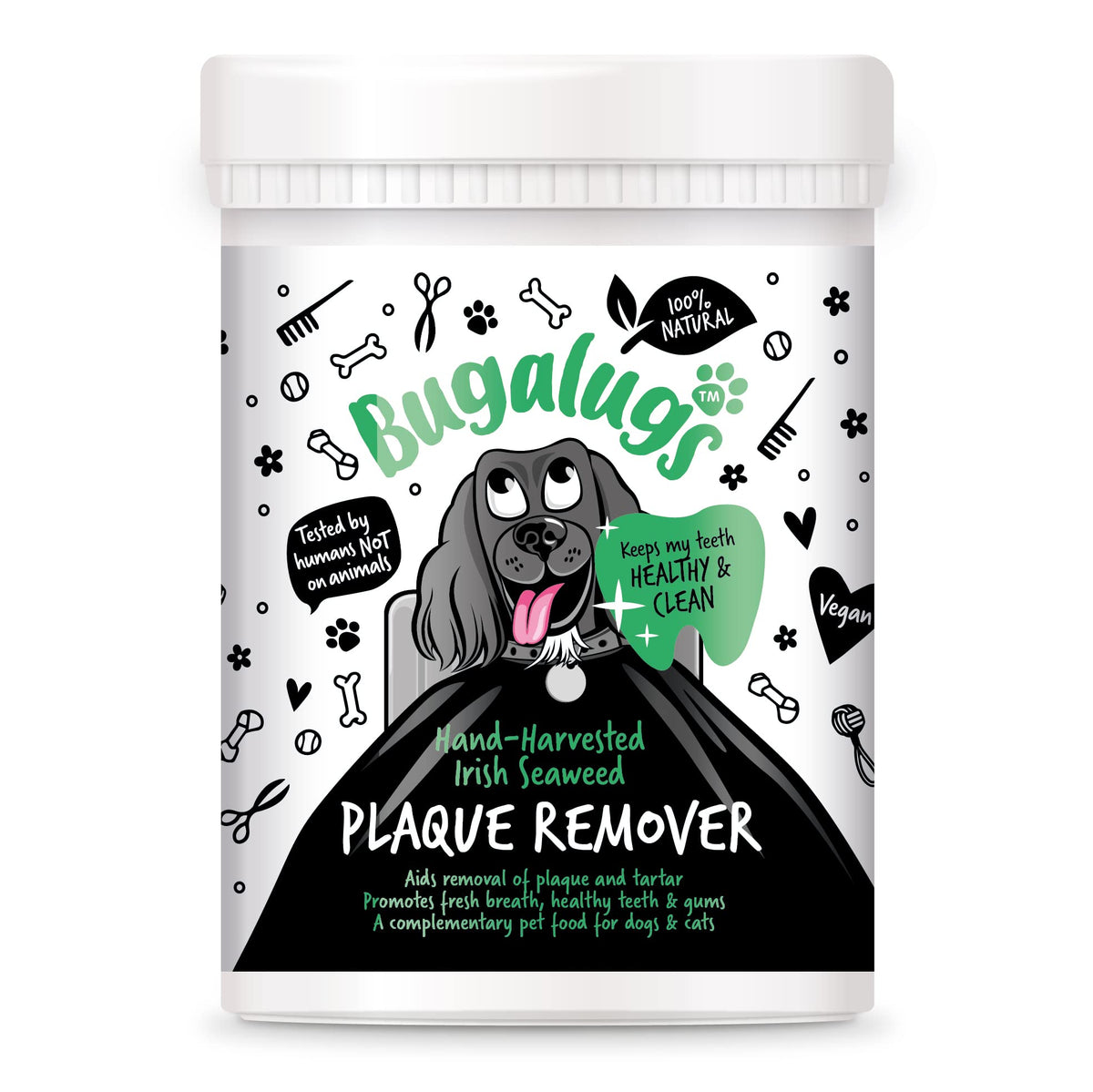 BUGALUGS Plaque Off Remover for Dog 70g Teeth & Bad Breath 100% Natural | Plaque Off Dogs No Need for Dog Toothbrush or Dog Toothpaste | Remove Dog Bad Breath & Plaque Remover for Dogs & Cats (70g) - Sayby’s