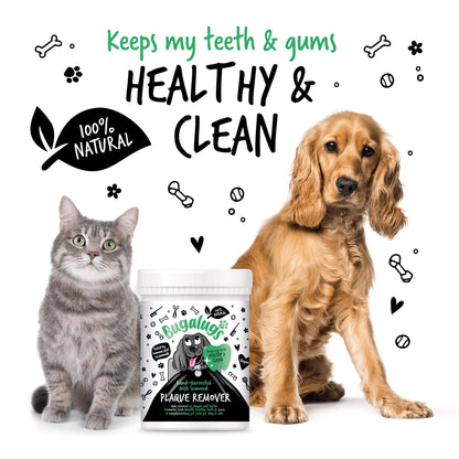 BUGALUGS Plaque Off Remover for Dog 70g Teeth & Bad Breath 100% Natural | Plaque Off Dogs No Need for Dog Toothbrush or Dog Toothpaste | Remove Dog Bad Breath & Plaque Remover for Dogs & Cats (70g) - Sayby’s